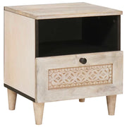 Set di 2 Comodini | Armadio da Notte | Mobiletto da notte Bianco 40 x 33 x 46 cm
