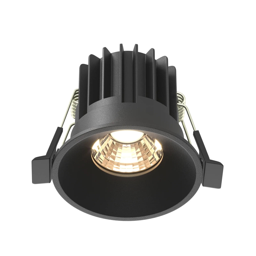 Maytoni Lampada da Incasso Round 1 luce LED integrato nero alluminio