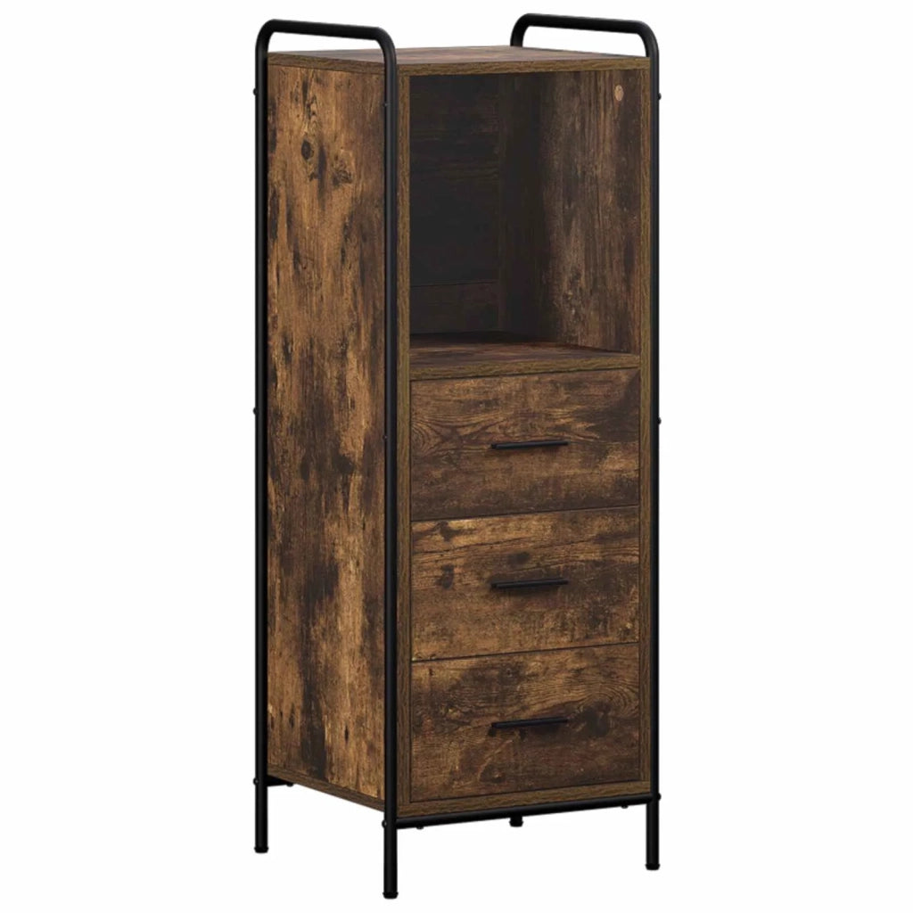 Set di Armadi da Bagno 4 pz Rovere Fumo 40 x 36 x 200,5 cm 3444683