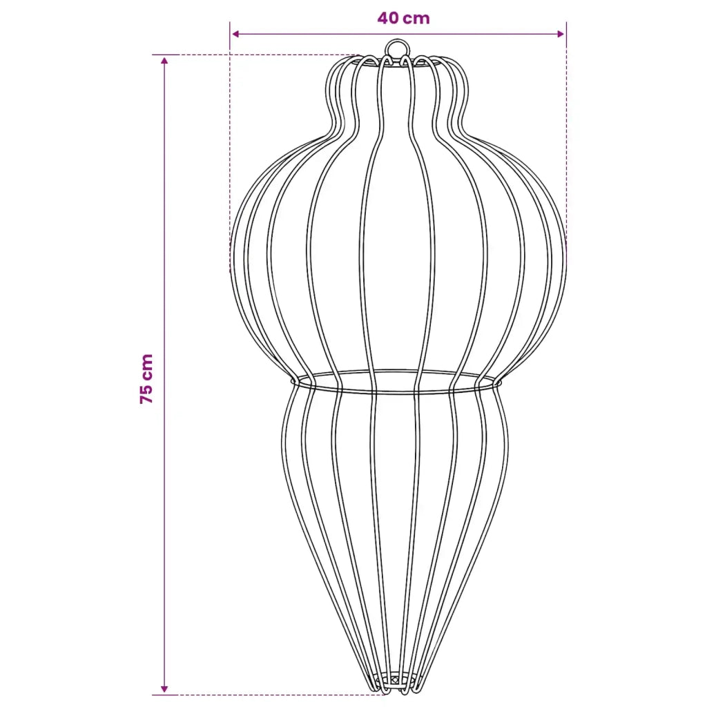 Luce a punta di Natale 2 pz 640 LED Blu Diam. 40 x 75 cm 42049759