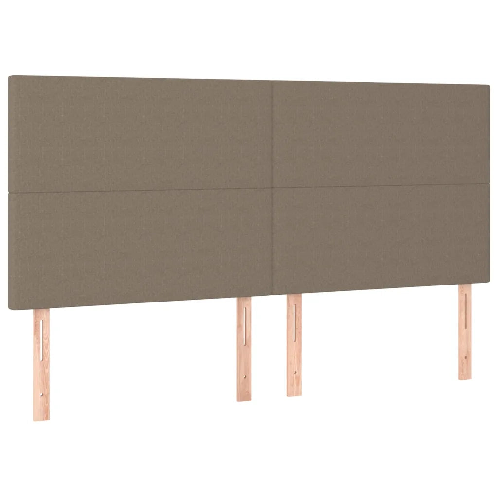 Testiera | Testata per letto Tortora 200x5x118/128 cm Tessuto