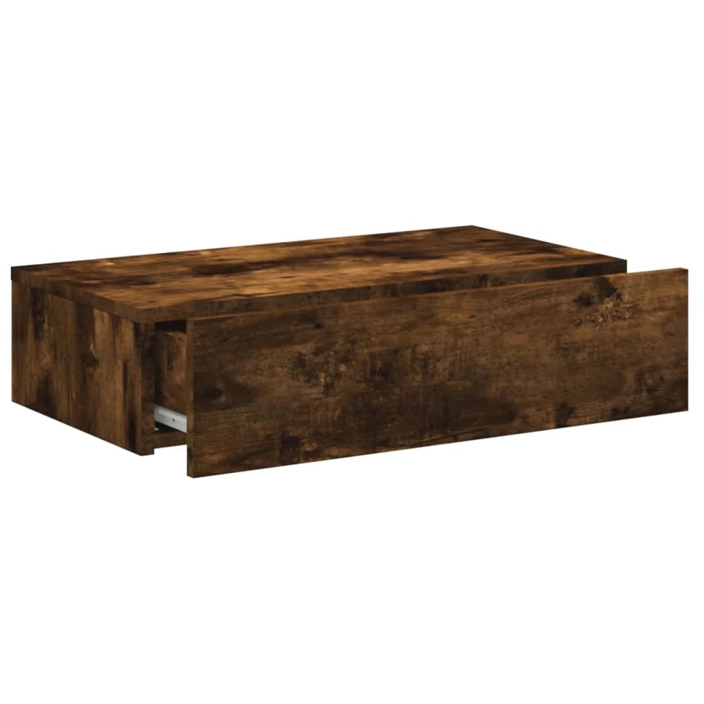 Mobile TV multimediale mensola TV credenza mobile TV per sala da pranzo soggiorno camera da letto con illuminazione a LED rovere affumicato 60 x 35 x 15,5 cm marrone 02_0026955