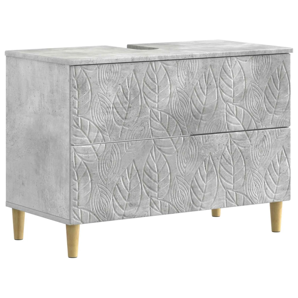 Set di Armadi da Bagno da 2 Pezzi DELFT Grigio Cemento 3417543