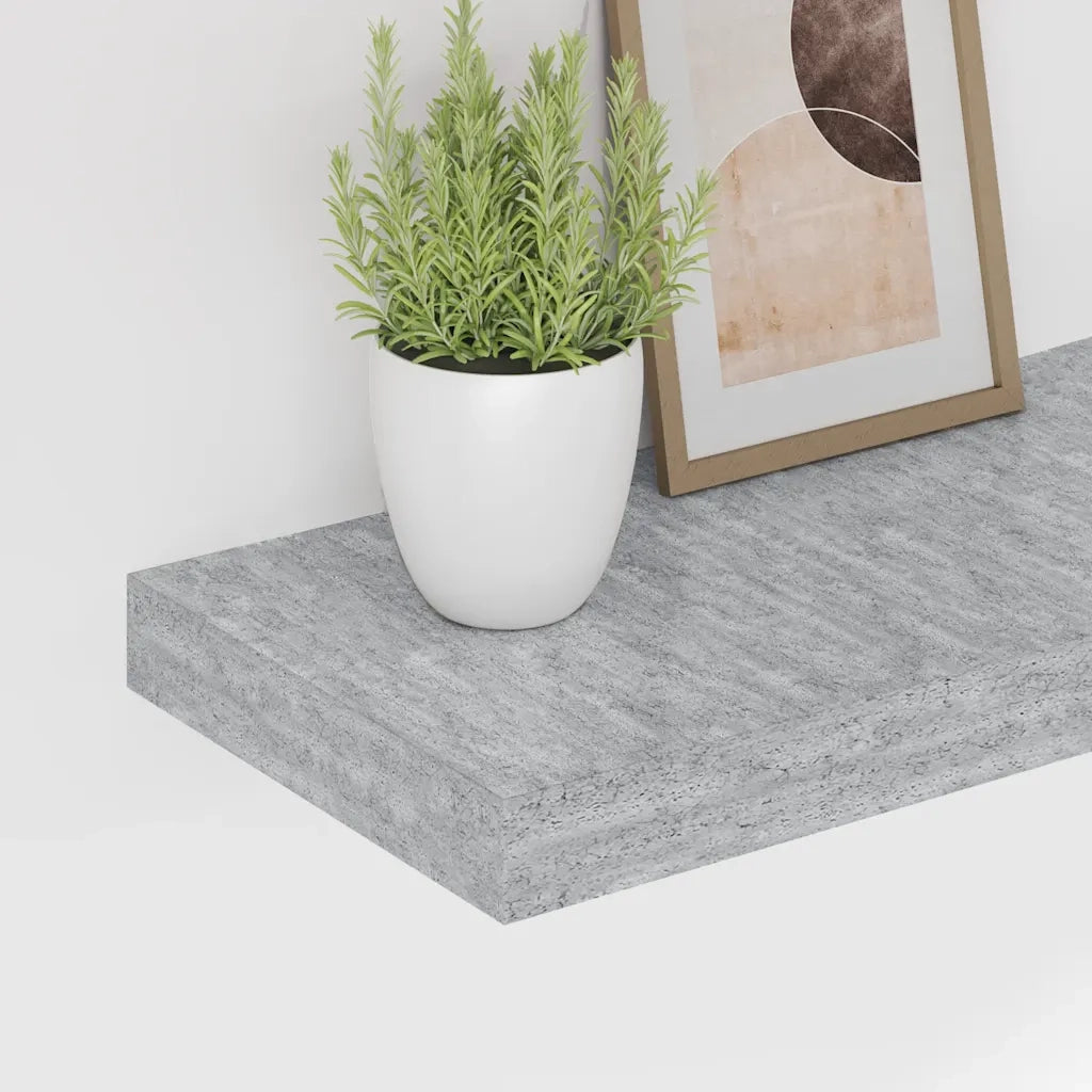 Scaffale a Parete Grigio Cemento 60x23,5x3,8 cm in MDF 326597