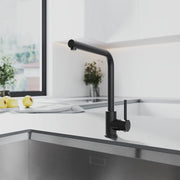 Miscelatore lavello cucina orientabile in acciaio inox nero opaco | Zenzero