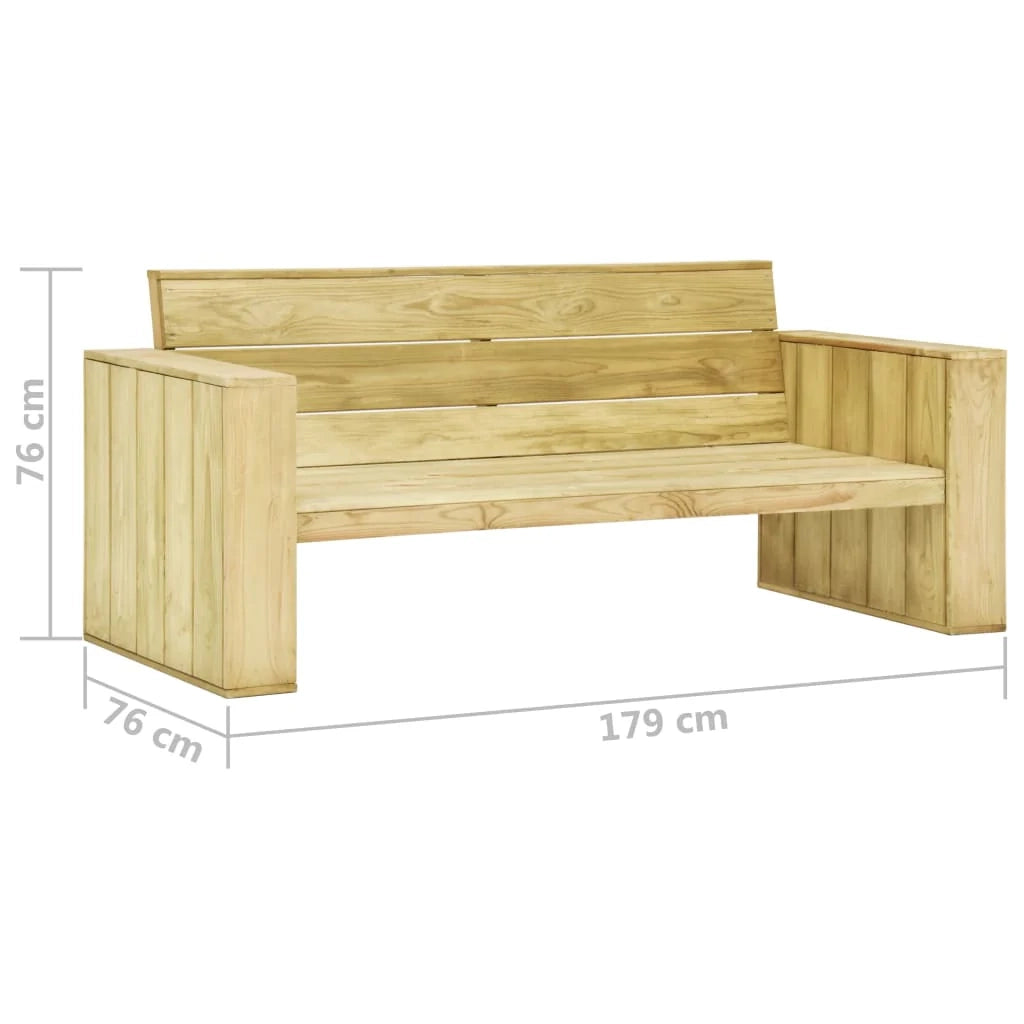 Panca da giardino mobili da esterno per patio mobili da terrazza con cuscini antracite 179 x 76 x 76 cm pino impregnato 02_0011627