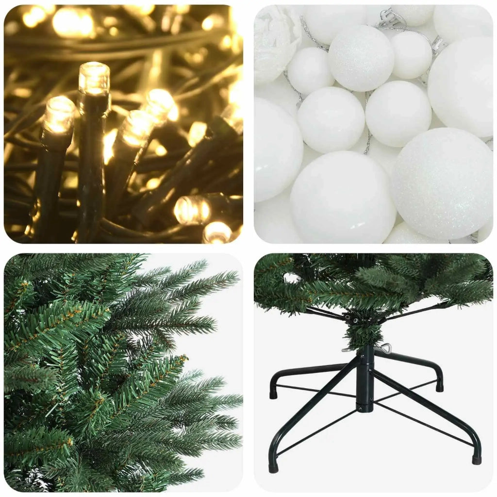 Albero di Natale artificiale con palline 180 cm 300 LED 3467056