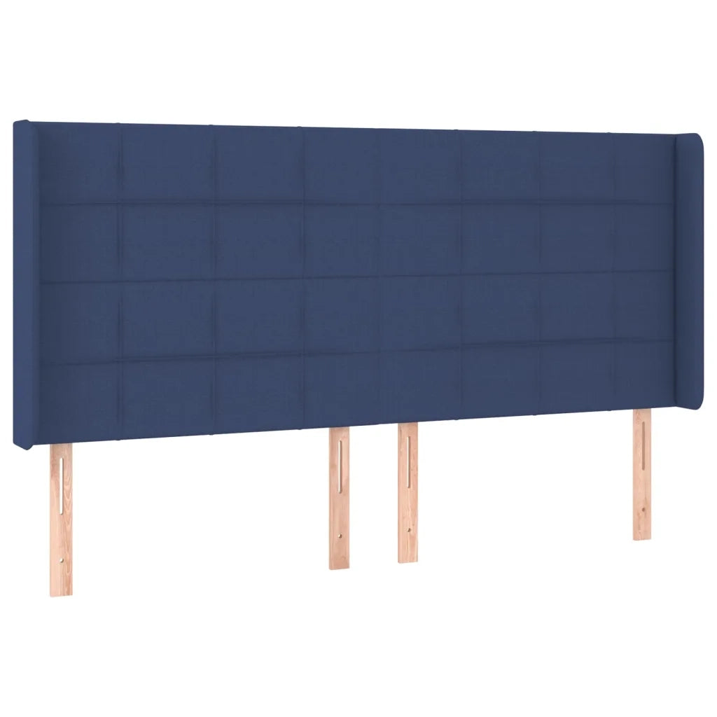 Testiera a LED Blu 163x16x118/128 cm in Tessuto