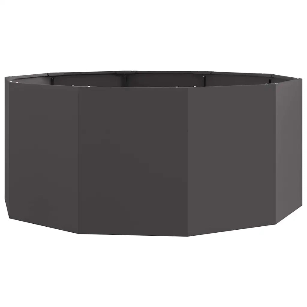 Fioriera Nero 120 x 120 x 50 cm Acciaio
