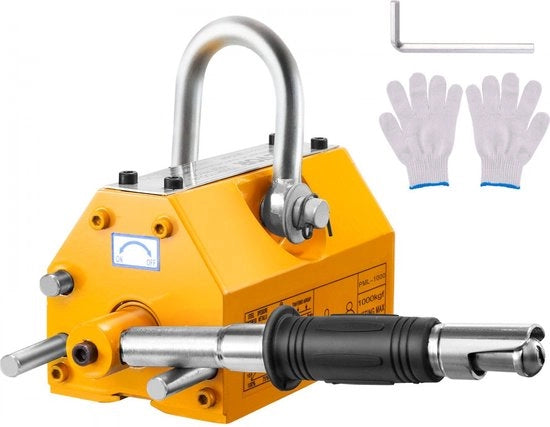 Magnetico per gru (1000 kg di carico, 2500 kg di sollevamento, -40 ℃ a 80 ℃), 12 pezzi di magneti Lifter magnetico a manovella Magnetico per sollevamento Magnetico a forma di Y Magnetico neodymium per gru