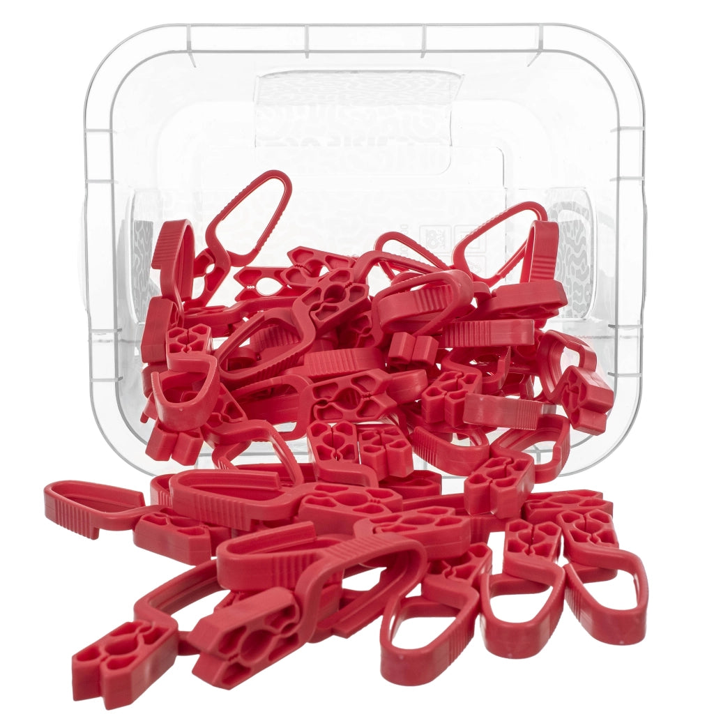 Mollette per bucato KADAX, set da 50 pezzi + contenitore con coperchio