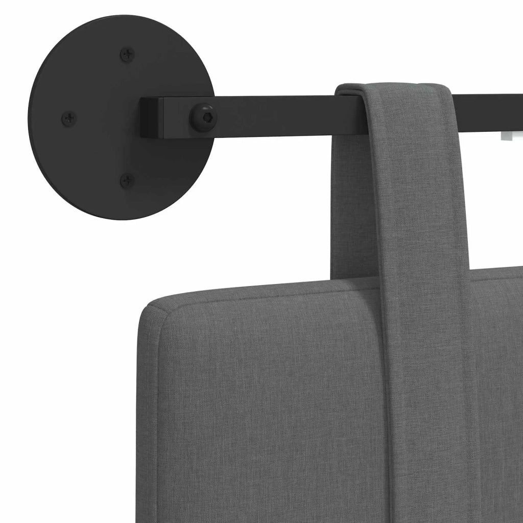 Testiera | Testata sospesa Con luce LED Grigio Scuro Tessuto