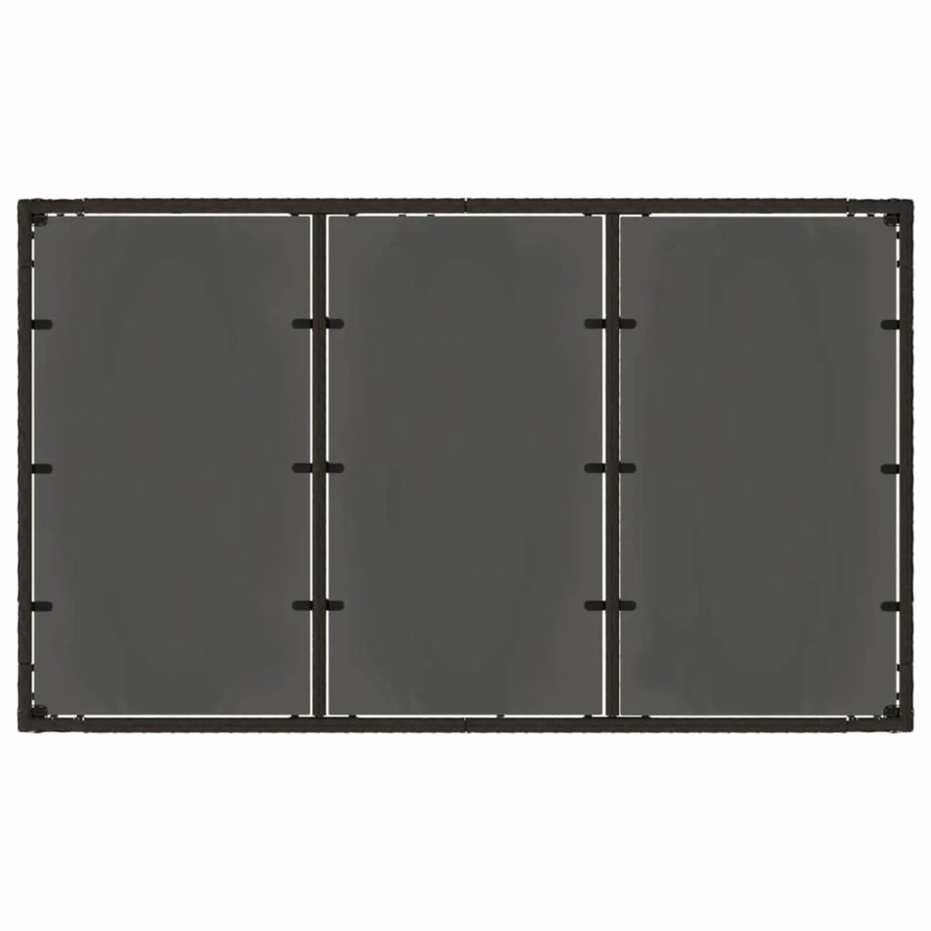Set da pranzo per esterni 5 pz Nero polyrattan 3448936