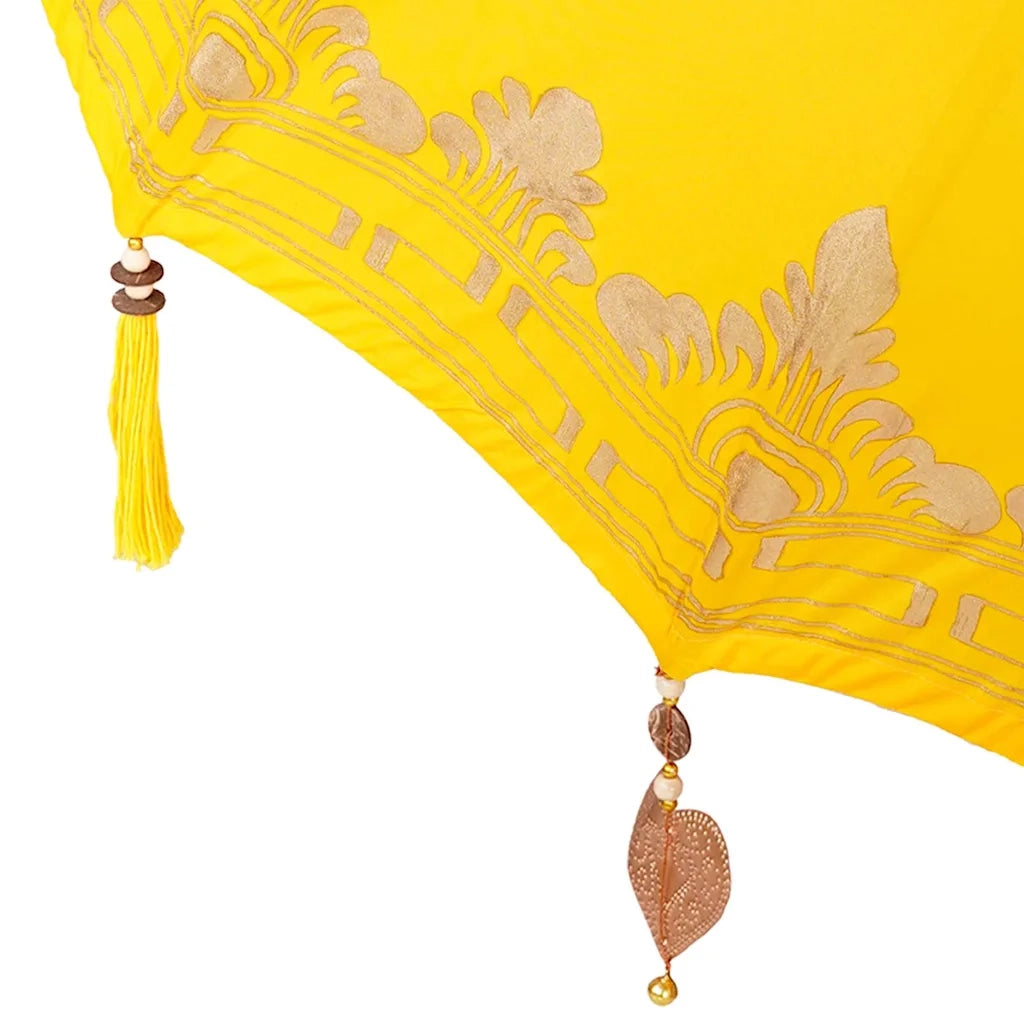 Ombrello balinese con base Giallo 95 x 95 x 260 cm 3356915