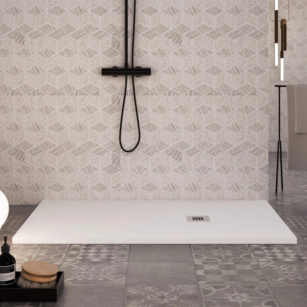 Piatto Doccia 100x190 cm in Pietra Bonussi Everest Bianco