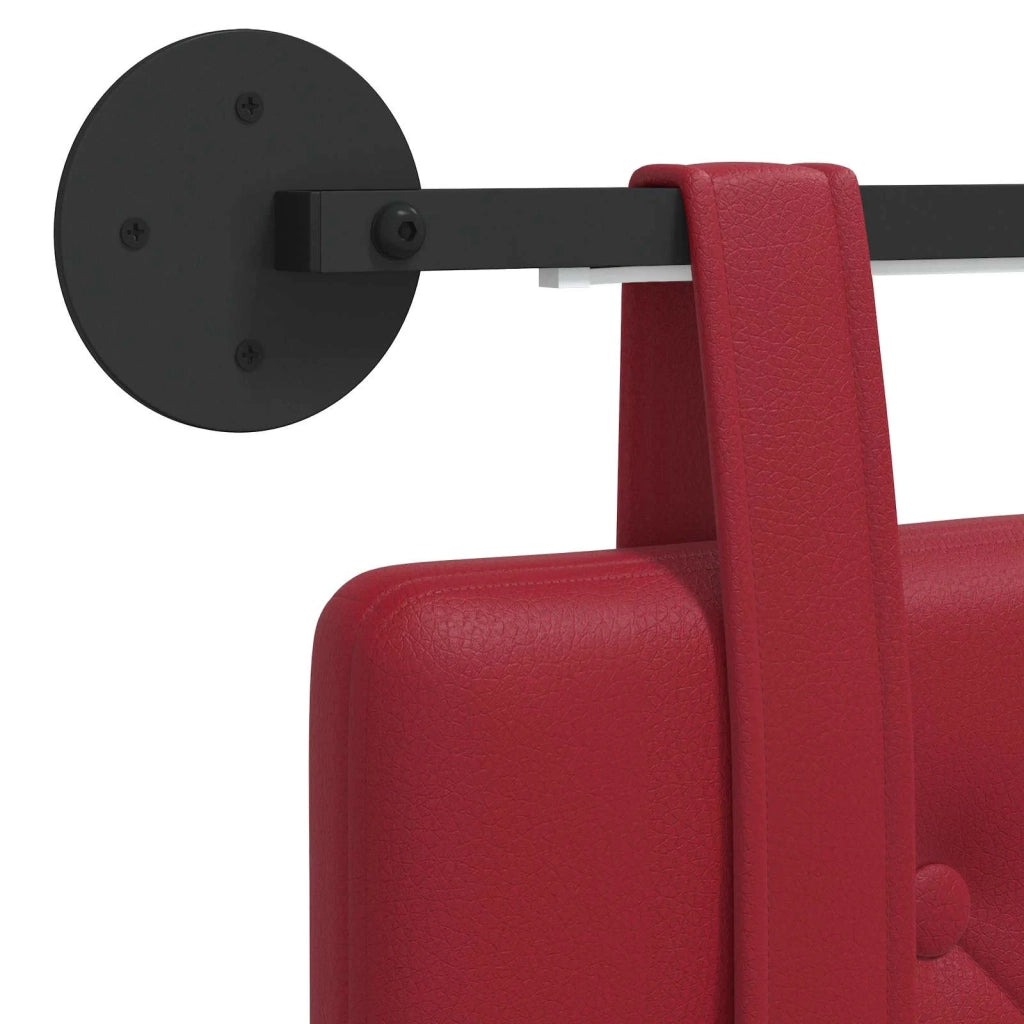 Testiera | Testata sospesa Con luce LED Rosso Vino Similpelle