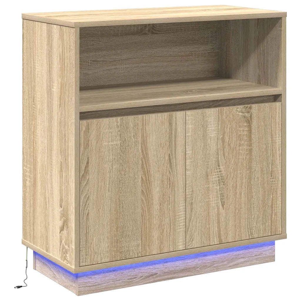 Madia LED Rovere Sonoma 71 x 34,5 x 75 cm Legno multistrato 869652
