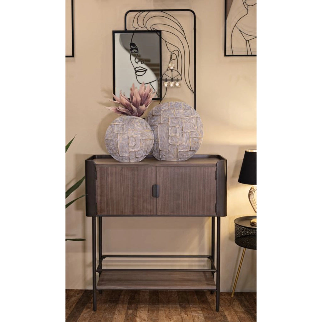Tavolo Consolle VKH610, Marrone, Legno, 100x42x110 cm