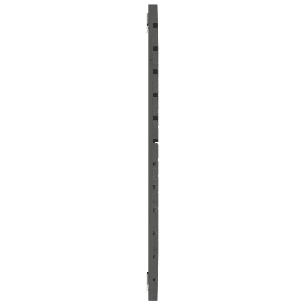Testiera da Parete-Testiera a Muro-Testata Decorativa Grigia 141x3x91,5 cm Legno Massello di Pino