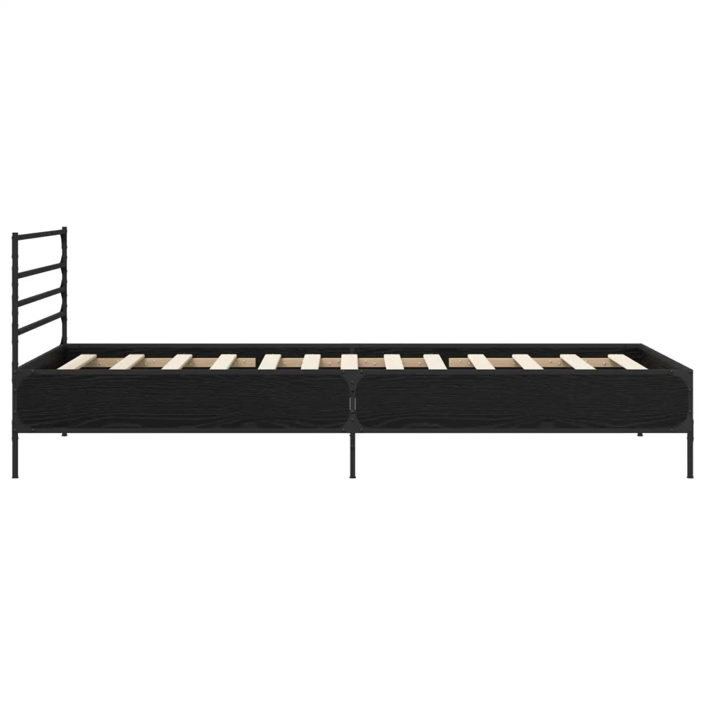 Letto singolo | Letto per adulti | Struttura del letto Rovere Nero 80 x 200 cm