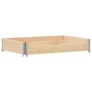 Fioriera rialzata per piante fiori terrazzo giardino 120 x 80 cm legno massello di pino marrone 02_0037404