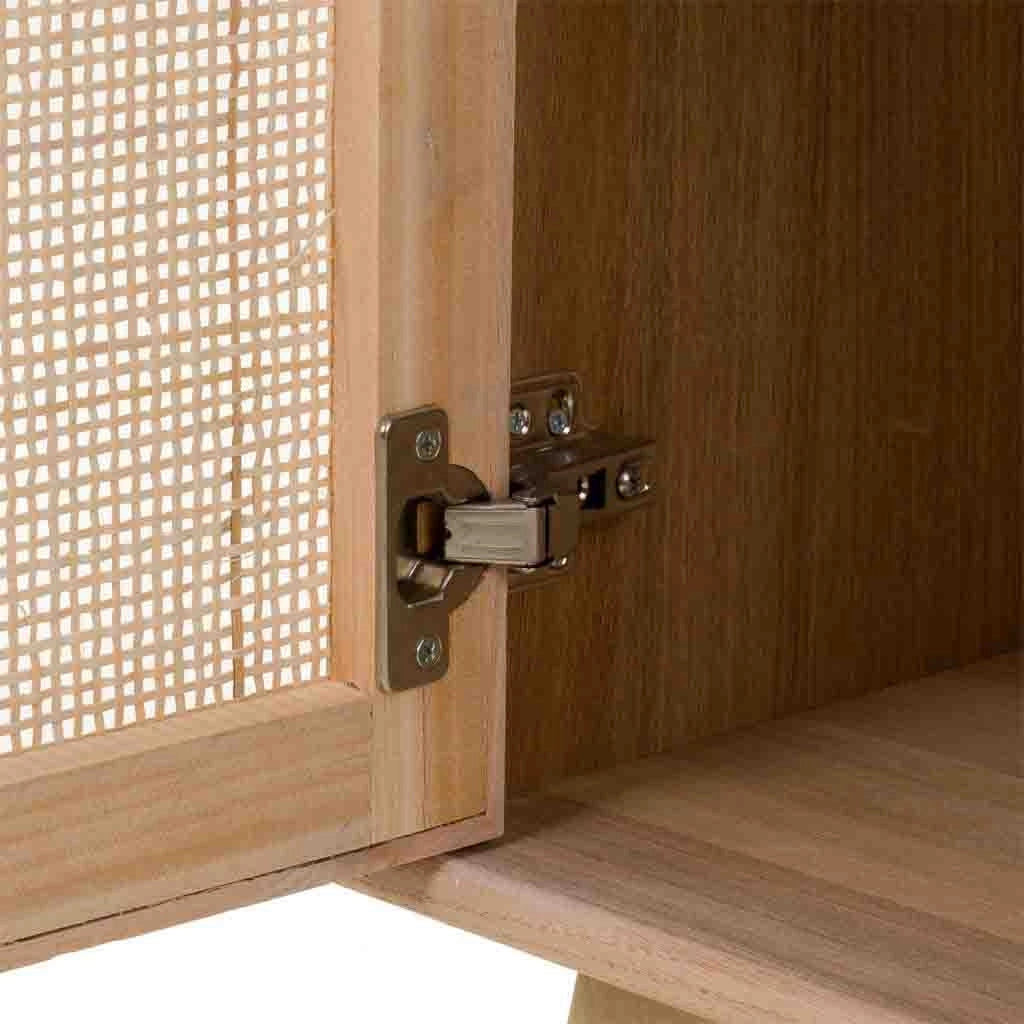 Comodino in MDF e griglia, marrone, 42x36,5x71 cm