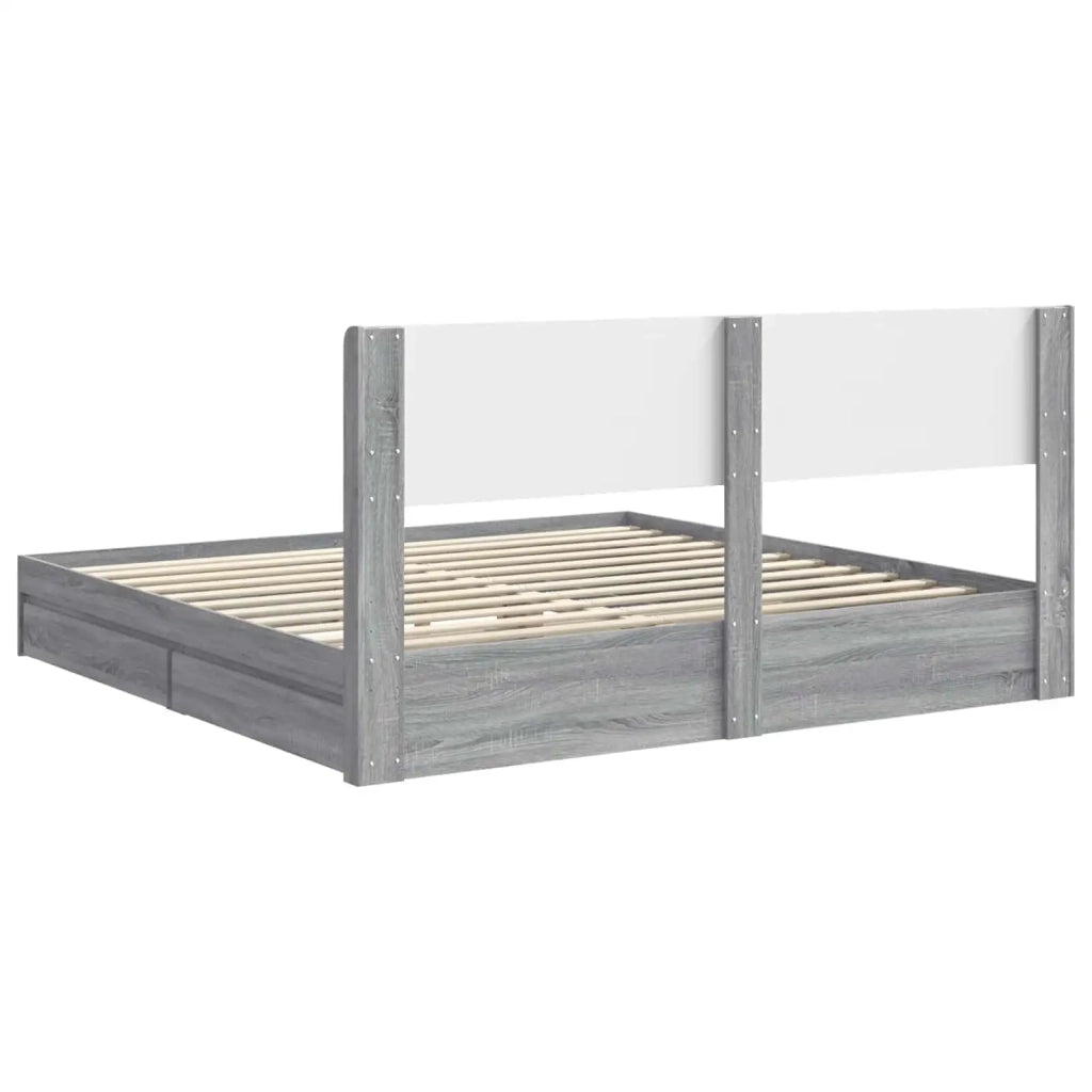 Struttura del letto con stoccaggio e testata 3 pcs 3414358