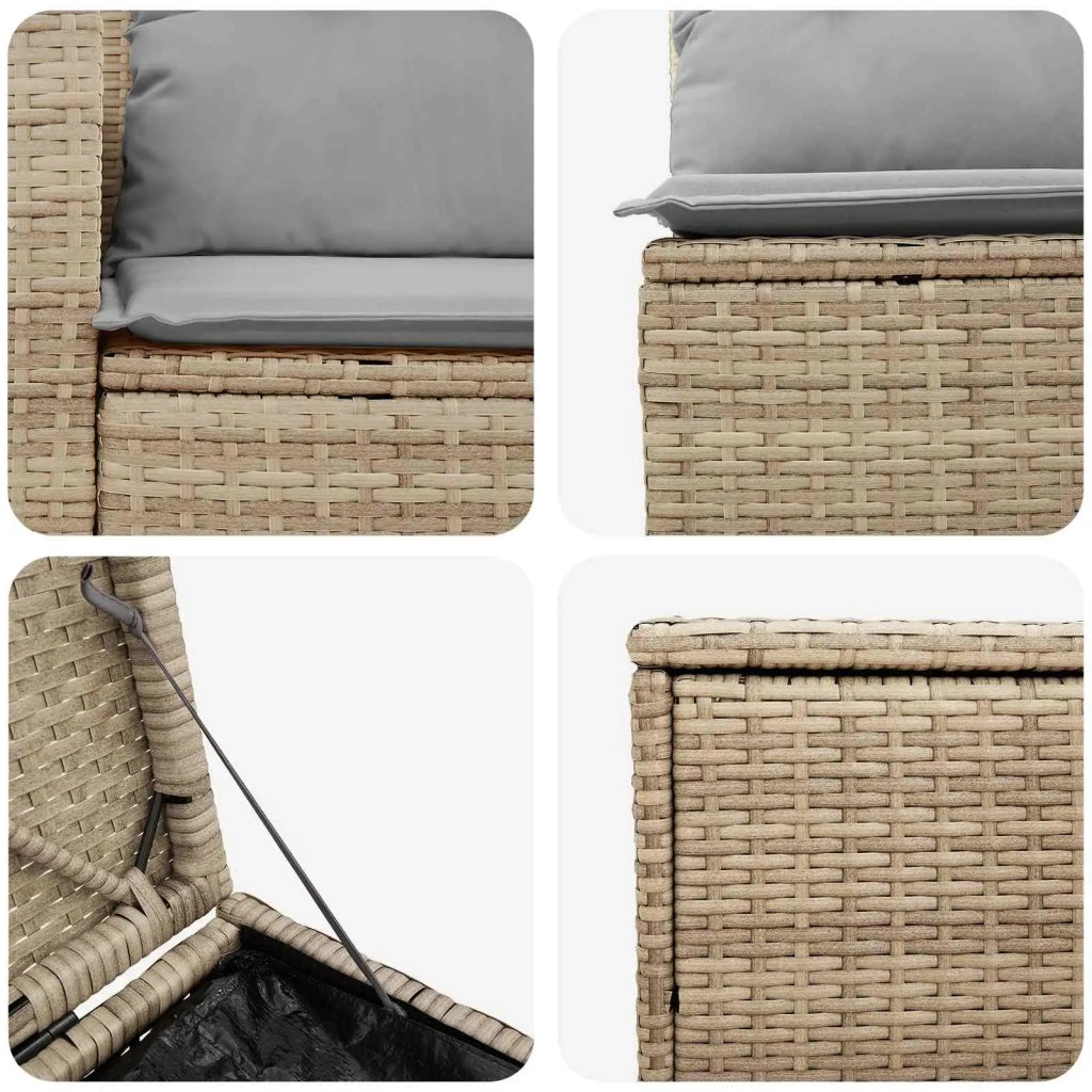 Set di divani 5 pz Beige e Grigio Chiaro 3447923