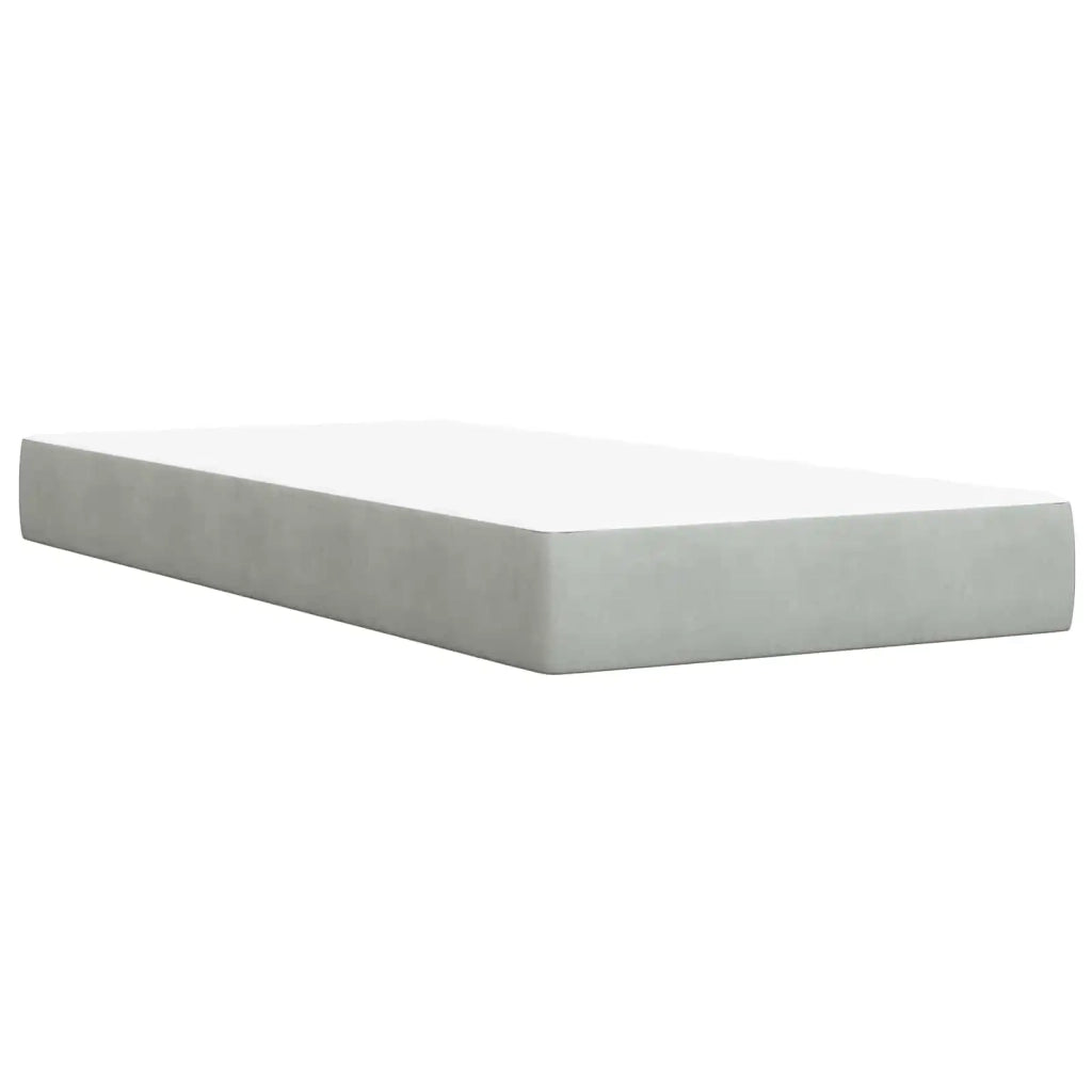 Letto ottomano con materasso Grigio Chiaro 90 x 190 cm Velluto 3457761