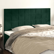 Testiera Verde Scuro 200x5x118/128 cm Velluto 3116401
