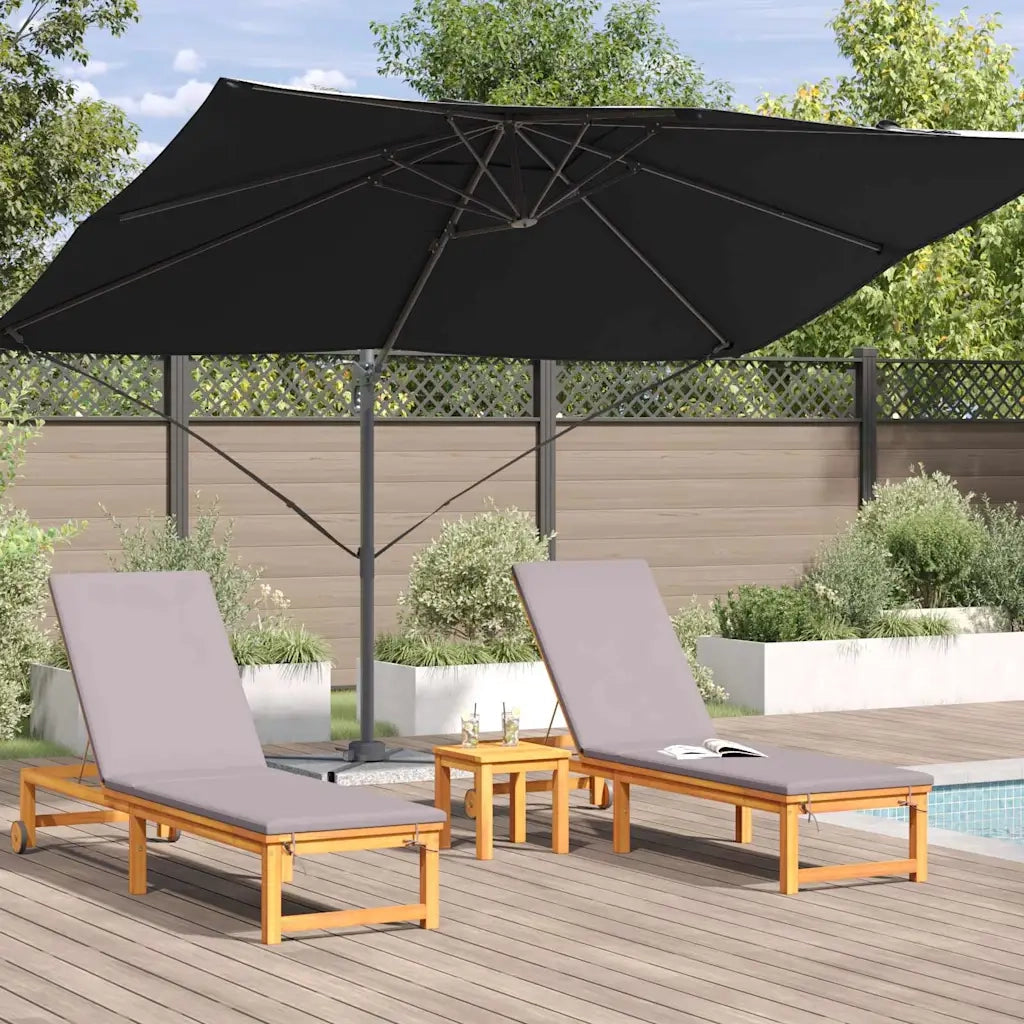 Ombrellone Nero 351 x 250 x 260 cm Poliestere e Alluminio 42003347