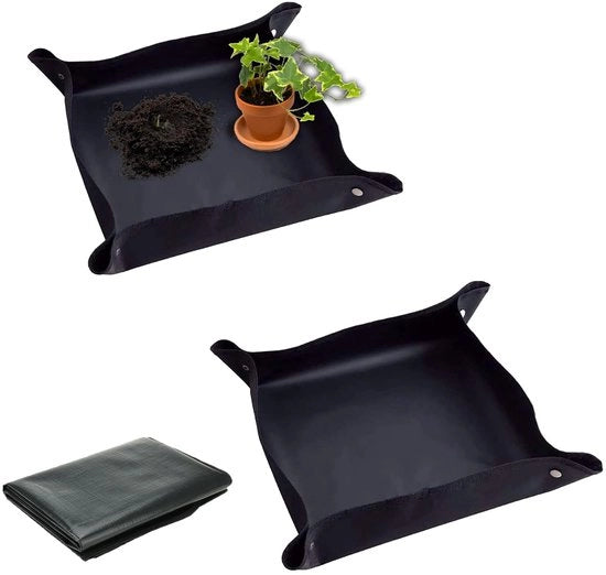 Matrice per Repiantare Piante Acqua-Resistente - Mat Mat per Piante Pieghevole - Mat per Giardinaggio per la Potatura - Materiale per la Trasposizione delle Piante - 100x100/50x50cm - Folio in PE, Facile da Pulire
