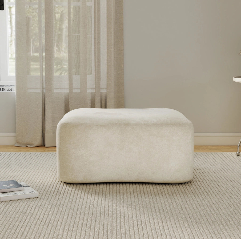 Divano modulare in velluto beige
