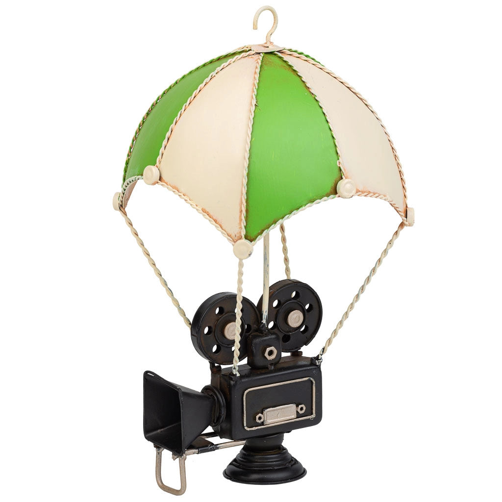 Parapendio in metallo verde 18x17x30h