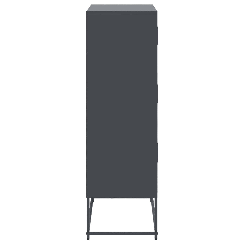 Credenza | Madia | Buffet da pranzo | Armadio da pranzo Antracite 68,5x38,5x123,5 cm in Acciaio