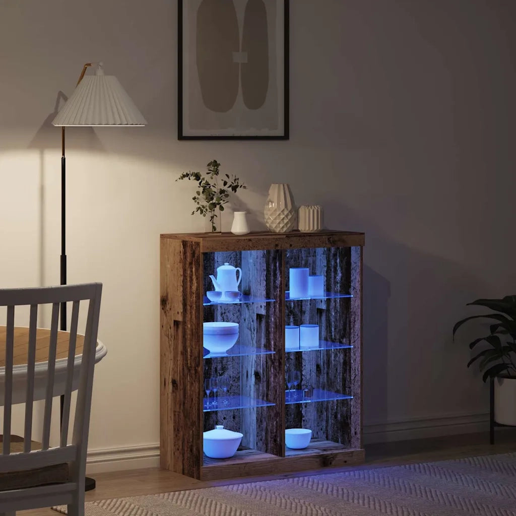 Madia LED Legno antico 81 x 37 x 100 cm Legno ingegnerizzato 863048