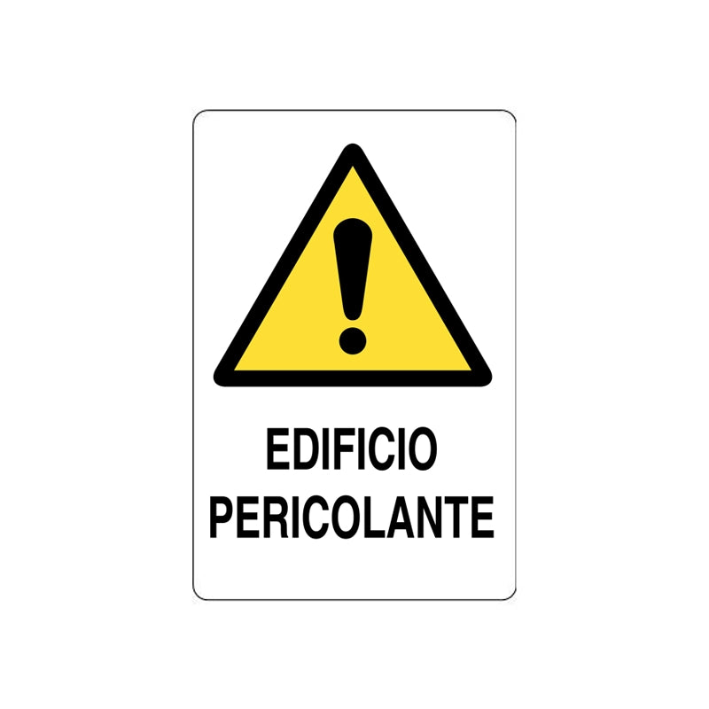 CARTELLO 'EDIFICIO PERICOLANTE' 40x60 cm - 10 pezzi