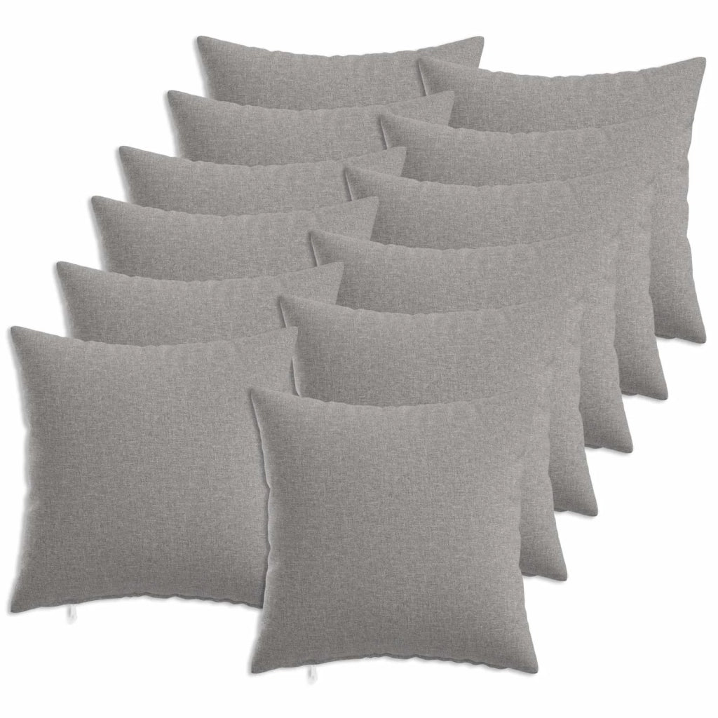 Federa 12 pz HEERLEN Grigio Nuvola 40 x 40 cm Tessuto 908325