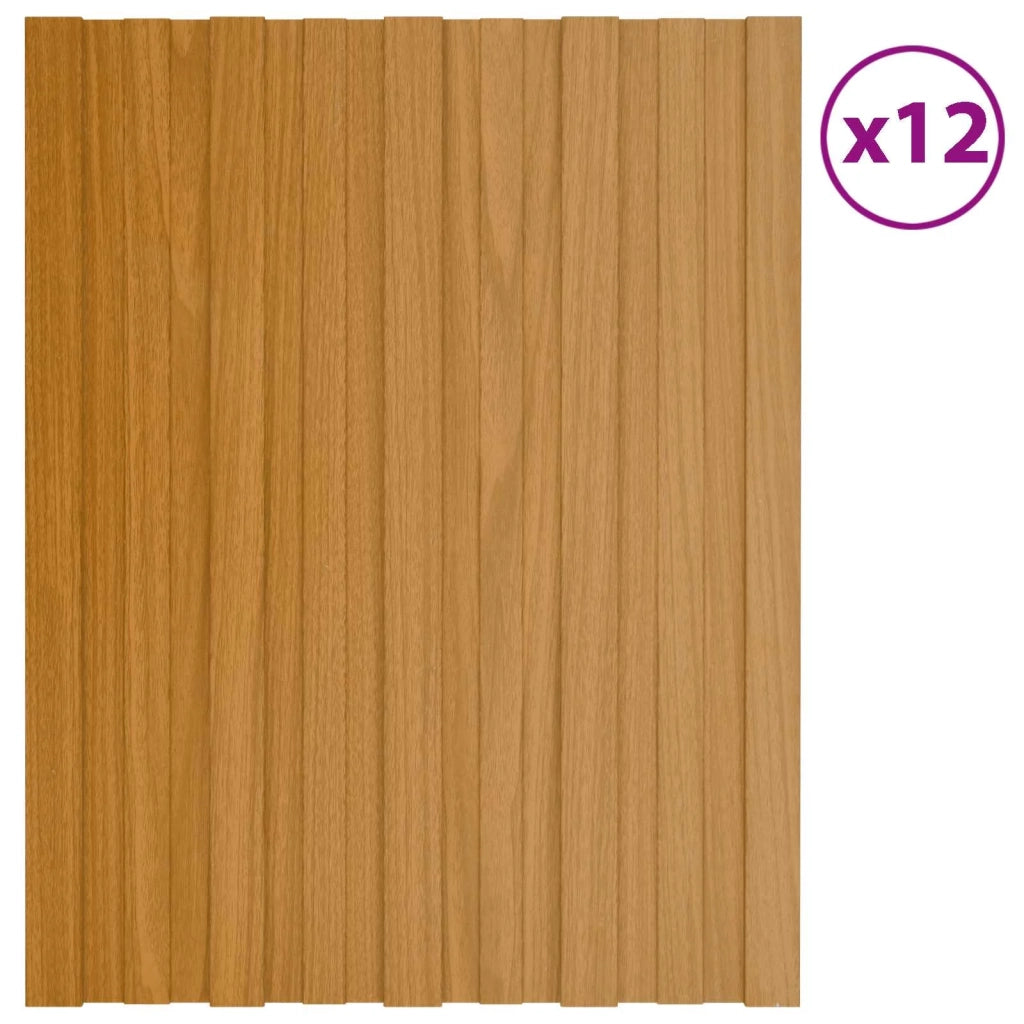 Pannello per tetto 12 pcs Naturale 60 x 45 cm Acciaio zincato 42047107