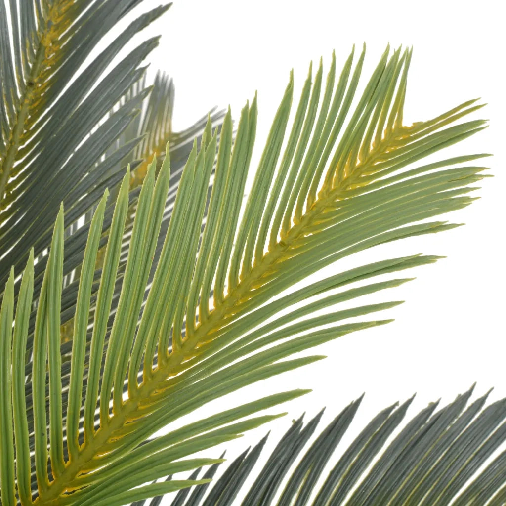 Palma di Cycas Artificiale con Vaso-Piante Decorative Verde 90 cm