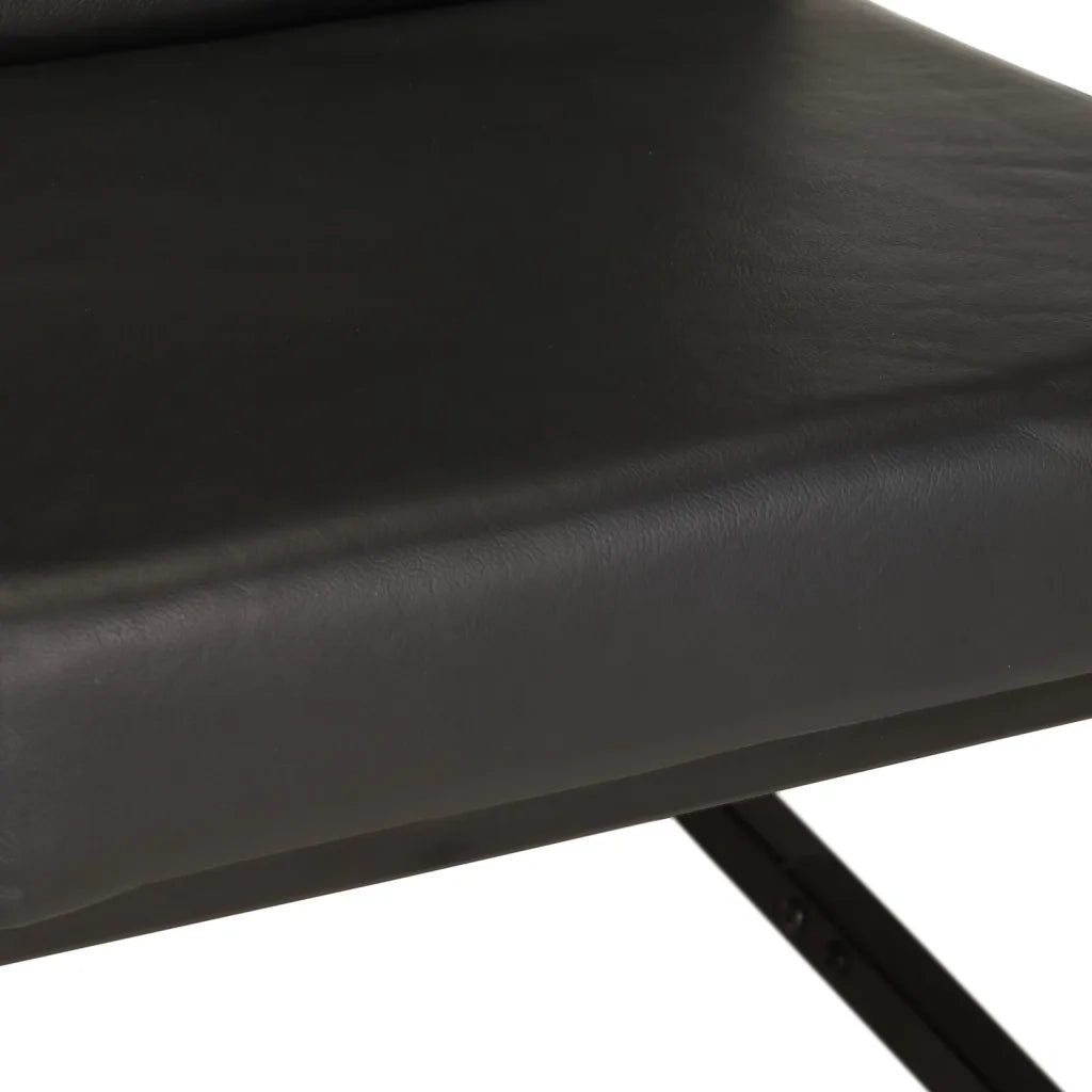 Poltrona | Sedia Relax Nera in Vera Pelle