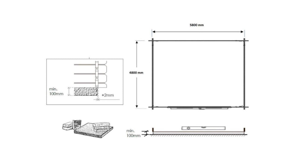 Casetta da giardino in legno - 30m2 - 6x5m - 40mm - colore: naturale - DOM747 - ALTANKA