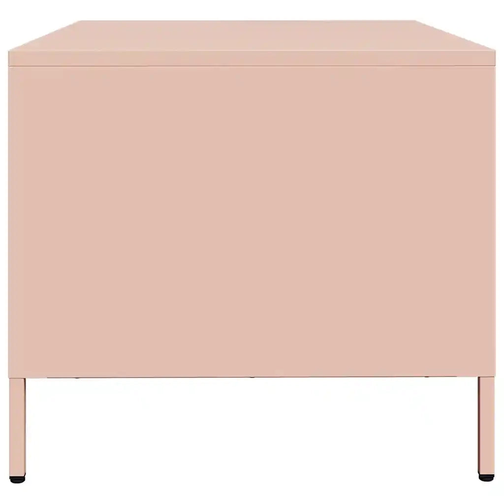 Tavolino da salotto | Tavolino da caff¨¨ | Tavolino da Soggiorno Rosa 101,5x50x43,5 cm in Acciaio Laminato a Freddo