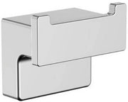 Maniglione per Bagno a Doppio Gancio con Design Cromo e Nero