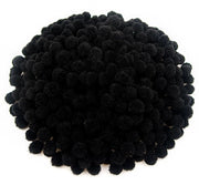 Mini Pomponi - 600 pezzi - Attività Creative - Nero - Decorazioni Fimbriate - Per Progetti DIY - 1 cm