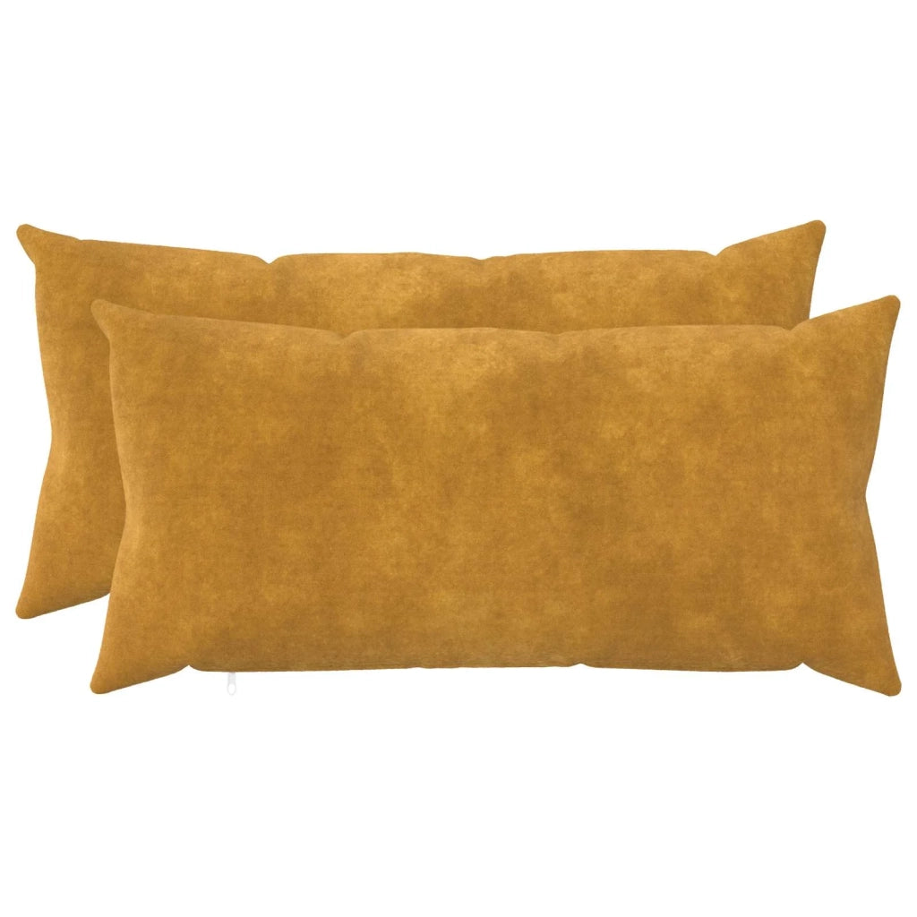 Cuscino con cuscino HEERLEN 2 pz Giallo Fleece in microfibra 925807