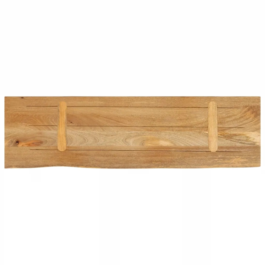 Piano Tavolo Bordi Vivi 120x30x3,8cm in Legno Massello di Mango 370482