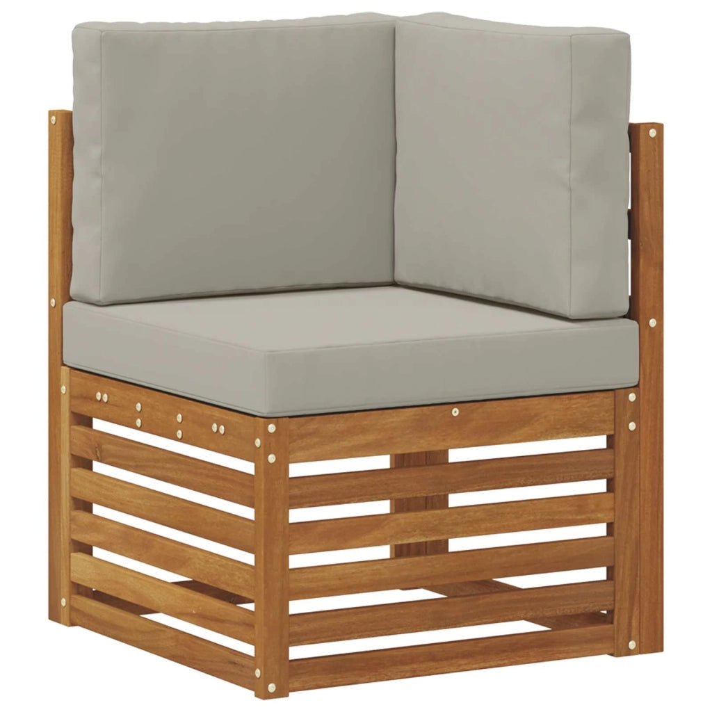 Set divano sezionale con cuscino 6 pcs Grigio Naturale e Chiaro 3375386