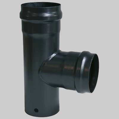 Raccordo a TEE Nero  FF dm 80     MADE IN ITALY