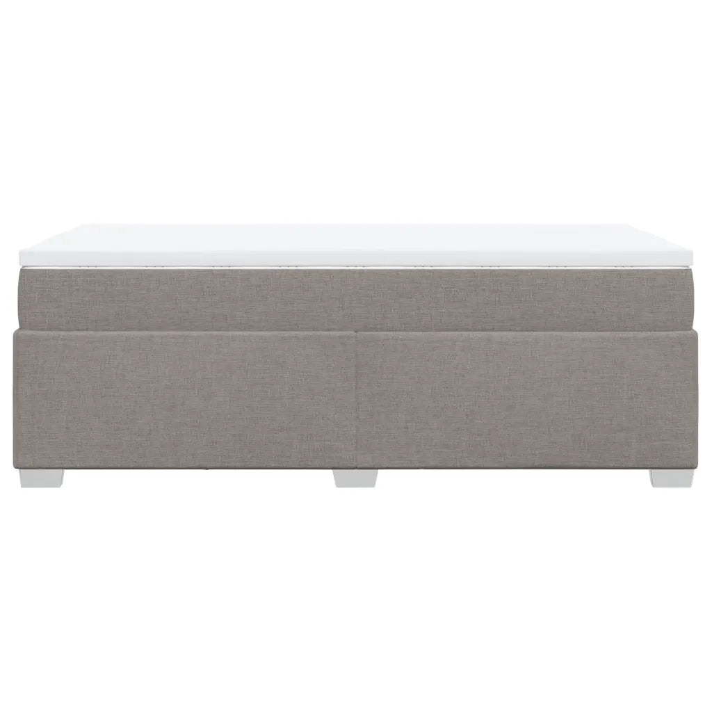 Giroletto a Molle con Materasso-Struttura Letto Tortora 90x190 cm in Tessuto 948331